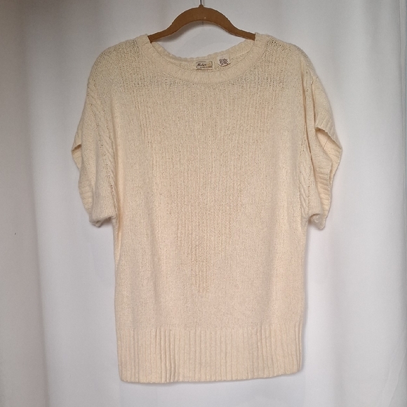 Vintage Naturelle George Georgiou Elegant Cream Sweater Made Of Silk And Angora - Picture 1 of 7